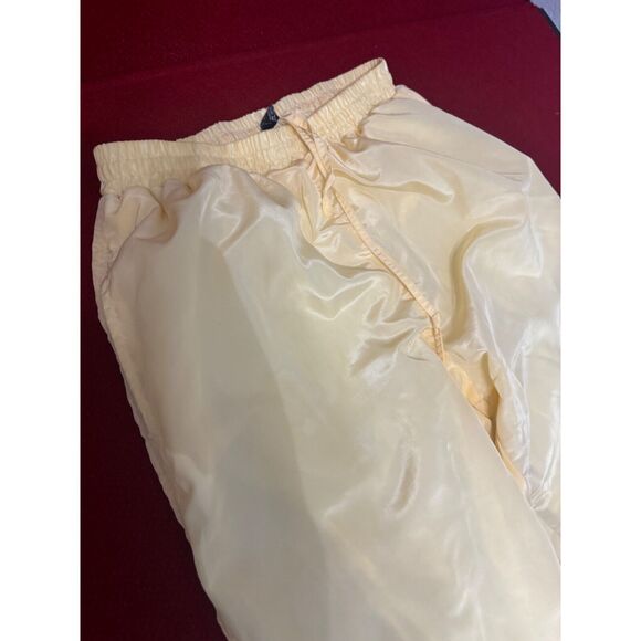 Vintage EVR Women's Windbreaker Jacket & Pants Set Size L Polyester/Cotton Yello - Picture 14 of 16